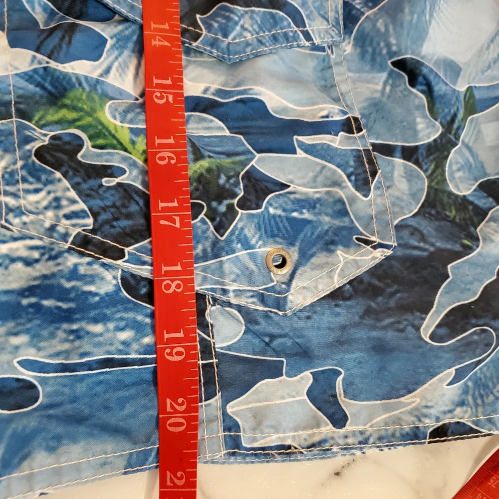 Newport Blue Island Brand Palm Trees Print Men's Swim Trunks size XXL